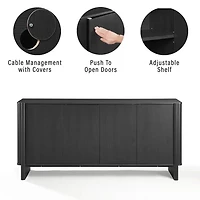 Black Wesley Media Console