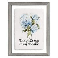 Remember Hydrangea Framed Wall Plaque