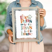 Paws Make the Laws Framed Wall Plaque