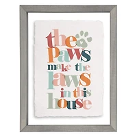Paws Make the Laws Framed Wall Plaque