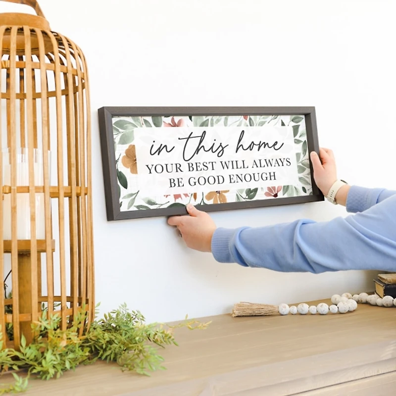 In This Home Floral Wall Plaque