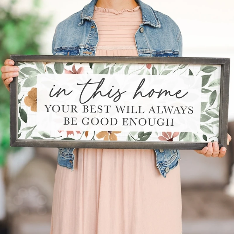 In This Home Floral Wall Plaque