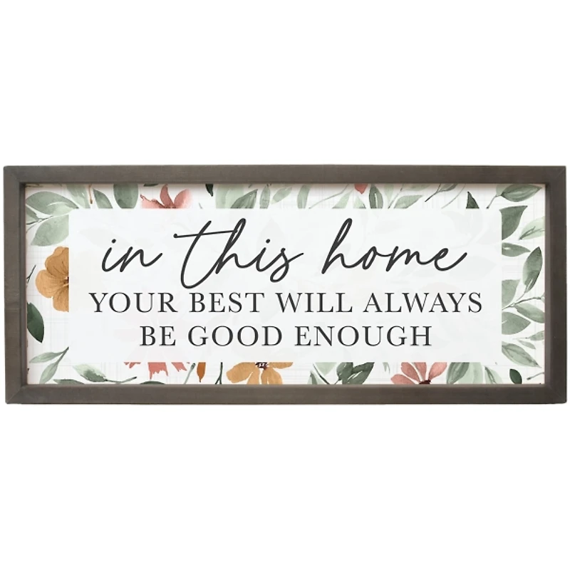 In This Home Floral Wall Plaque