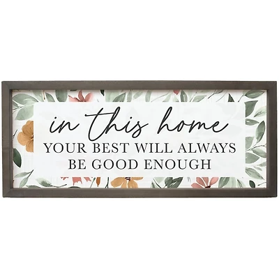 In This Home Floral Wall Plaque