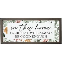 In This Home Floral Wall Plaque