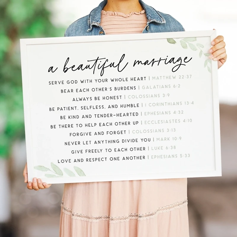 A Beautiful Marriage Wall Plaque