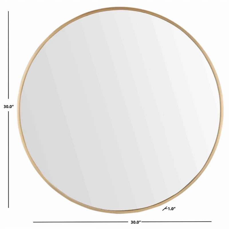 Round Gold Ardita Iron Wall Mirror
