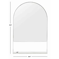 White Arch Shelf Contemporary Wall Mirror