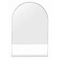 White Arch Shelf Contemporary Wall Mirror