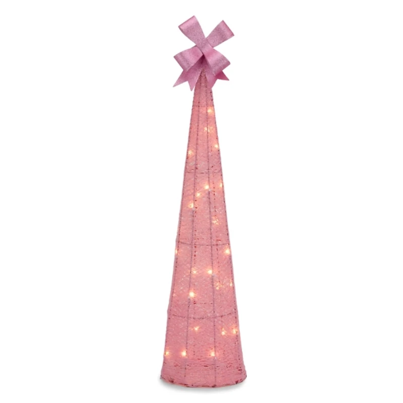 Pre-Lit Pink Christmas Tree, 33 in.
