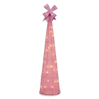 Pre-Lit Pink Christmas Tree, 33 in.