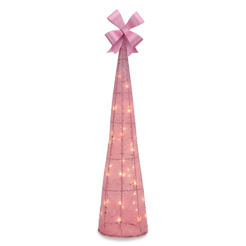 Pre-Lit Pink Christmas Tree, 41 in.