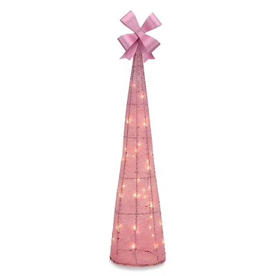 Pre-Lit Pink Christmas Tree, 41 in.