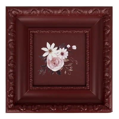 Mini Florals Cranberry Frame Art Print