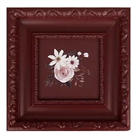 Mini Florals Cranberry Frame Art Print