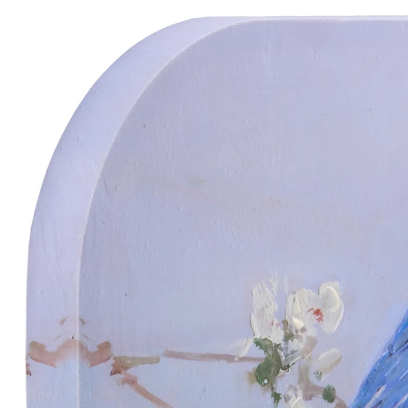 Blue Birds on a Branch Canvas Art Print