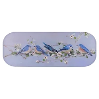 Blue Birds on a Branch Canvas Art Print