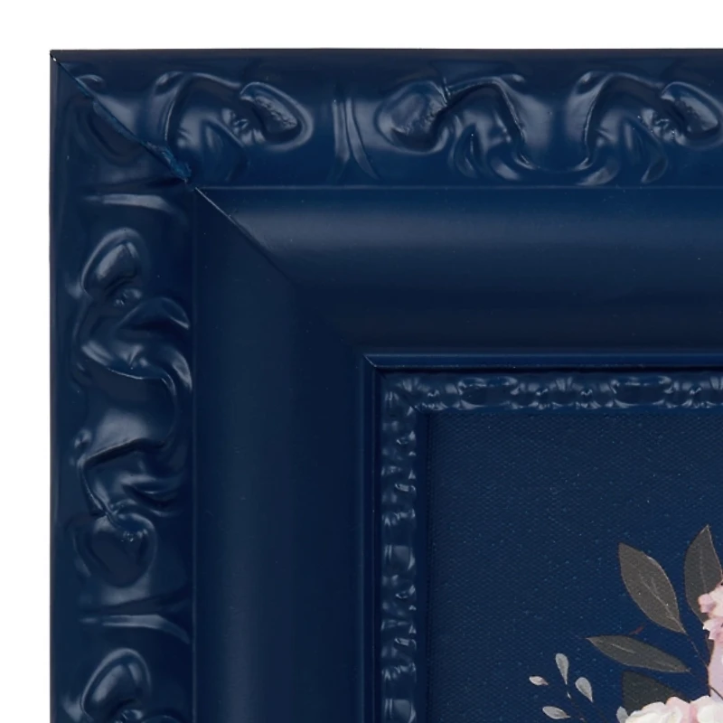 Mini Florals Navy Frame Art Print