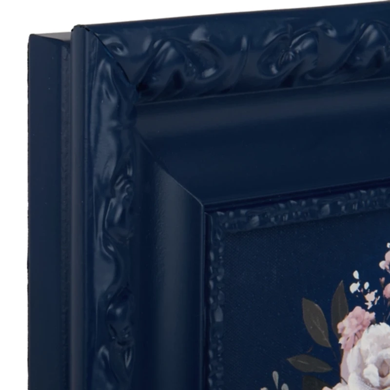 Mini Florals Navy Frame Art Print