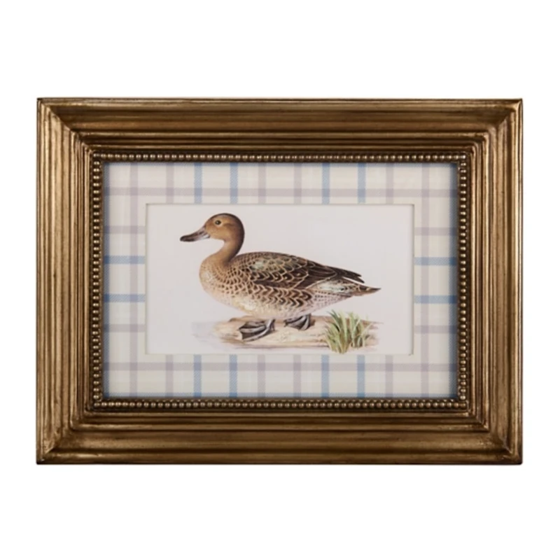 Plaid Mat Duck Framed Art Print