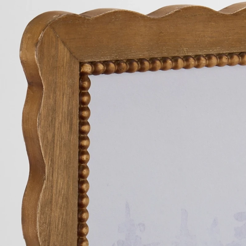 Foggy Forest Scalloped Framed Art Print