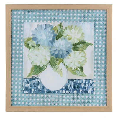 Blue Hydrangea Bouquet Framed Art Print