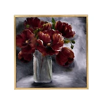 Cranberry Blooms Framed Canvas Art Print