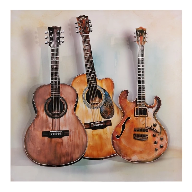 Guitar Trio Canvas Art Print