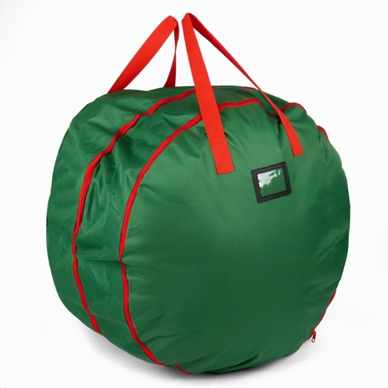 Green Christmas Wreath Storage Bag