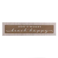 Don't Worry Beach Happy Reed Wall Plaque