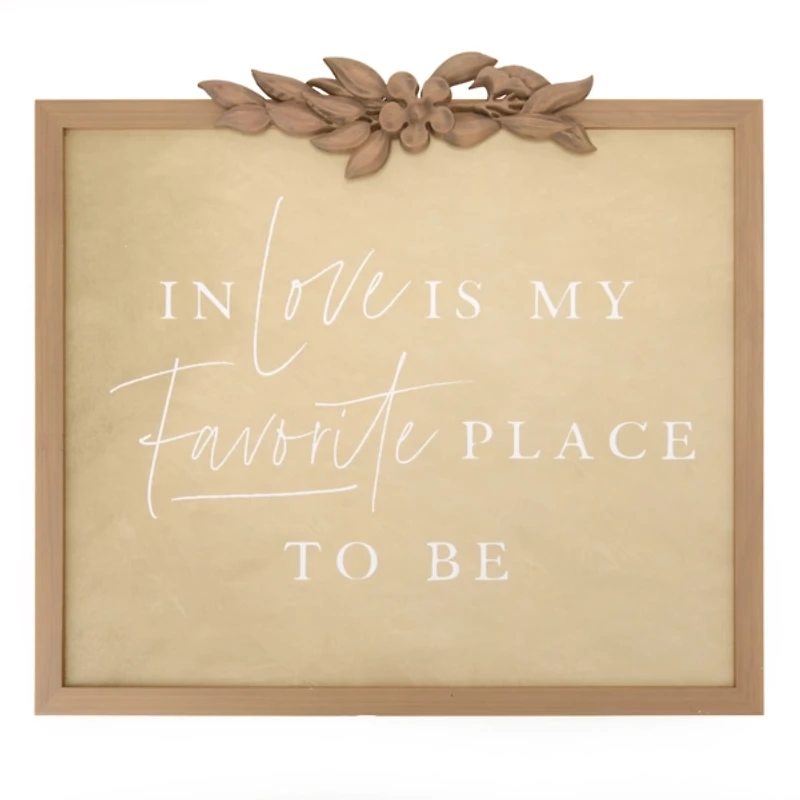 In Love Is My Favorite Place Wall Plaque