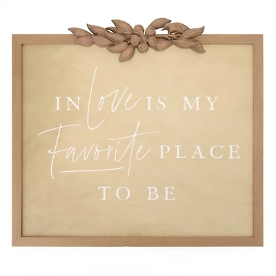 In Love Is My Favorite Place Wall Plaque
