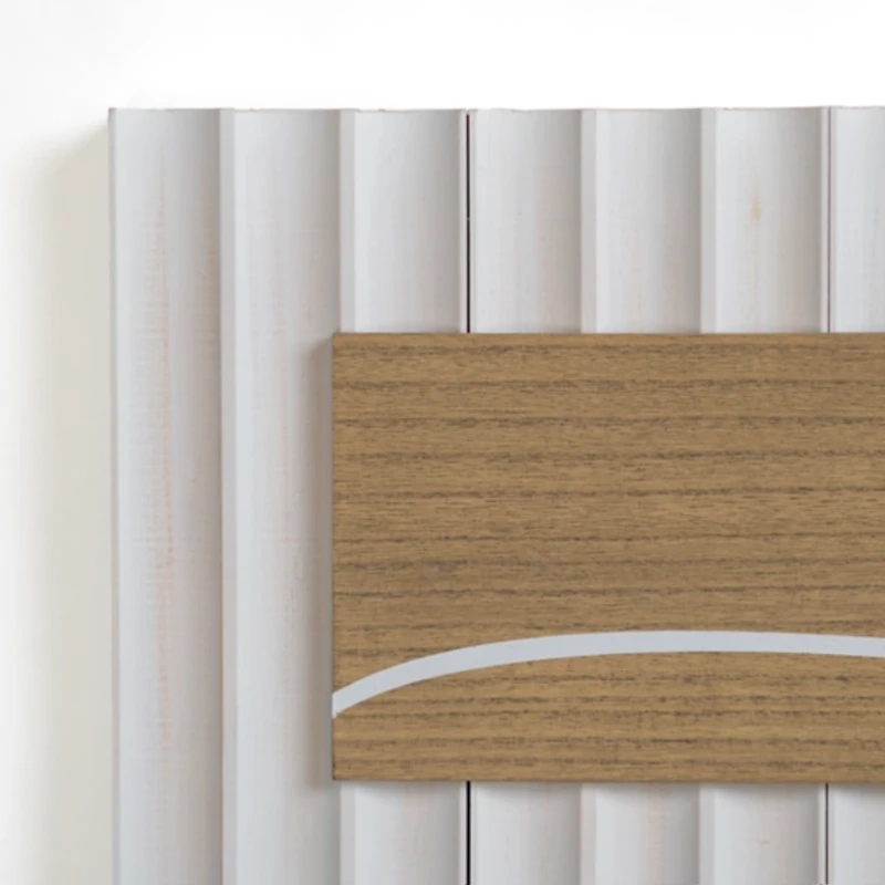 White Grooved Kitchen Wall Plaque