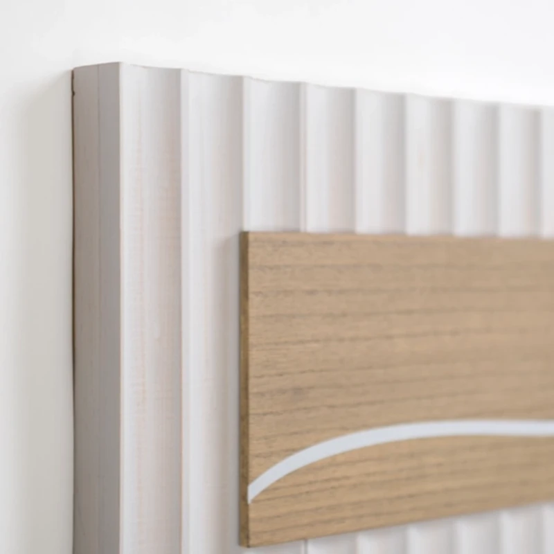 White Grooved Kitchen Wall Plaque