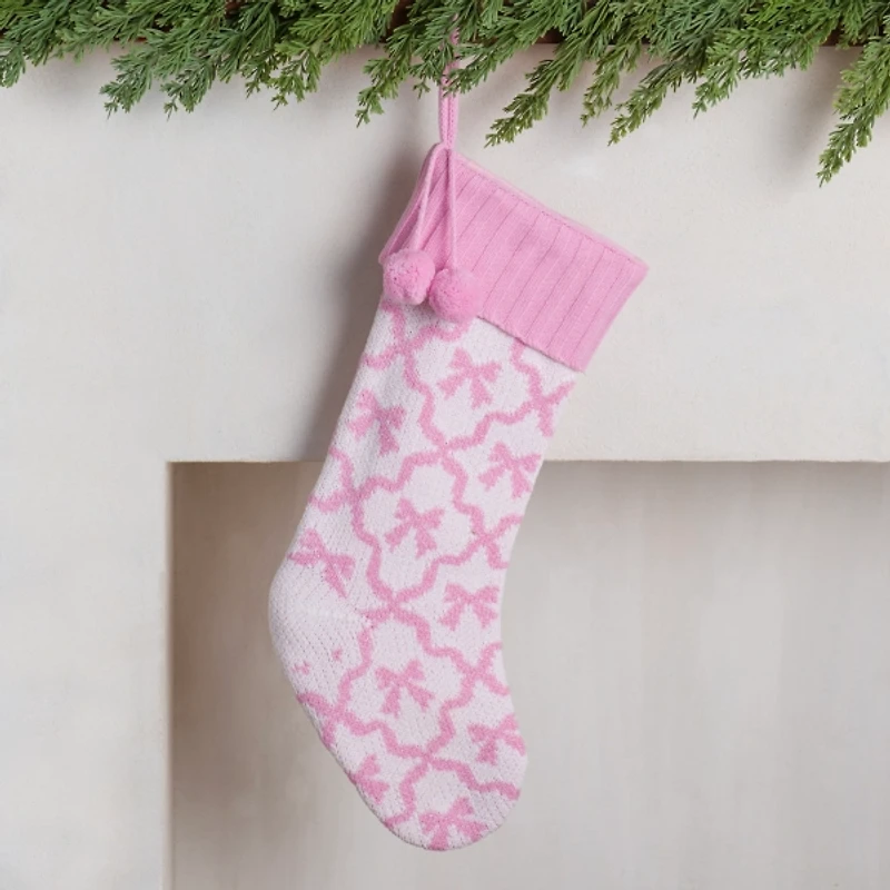 Bows Knit Stocking