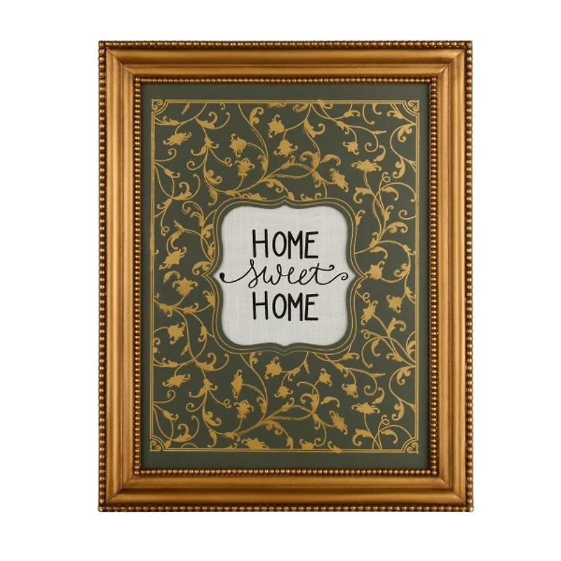Home Sweet Home Blue Botanical Wall Plaque