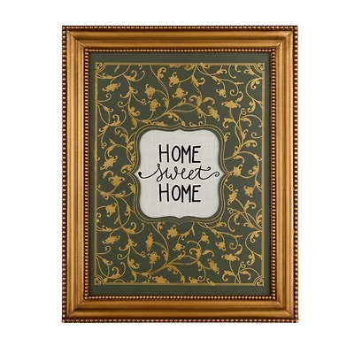 Home Sweet Home Blue Botanical Wall Plaque