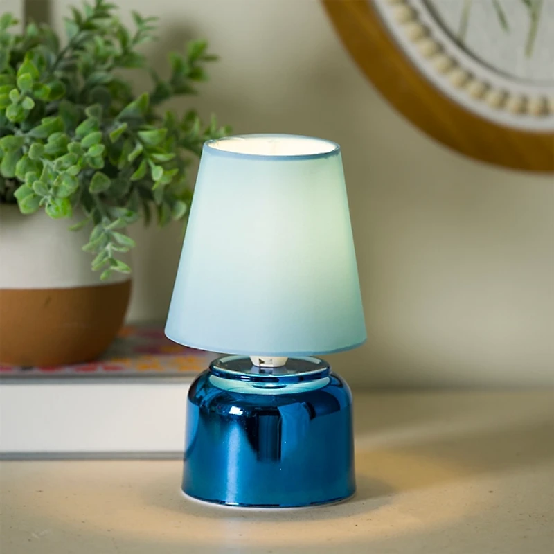 Blue Metallic Mini Lamp
