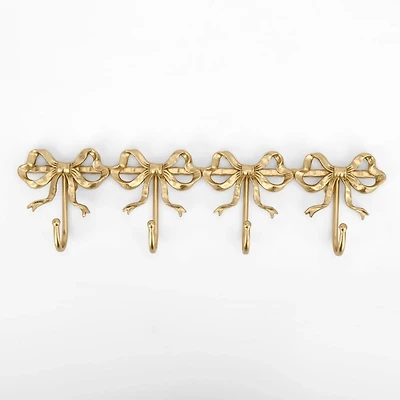 Gold Bows Wall Hooks