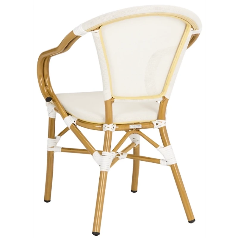Cream Textilene Outdoor Chairs, Set of 2