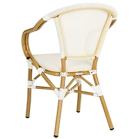 Cream Textilene Outdoor Chairs, Set of 2