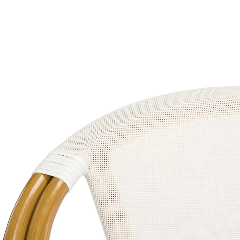 Cream Textilene Outdoor Chairs, Set of 2