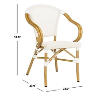 Cream Textilene Outdoor Chairs, Set of 2