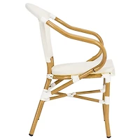Cream Textilene Outdoor Chairs, Set of 2