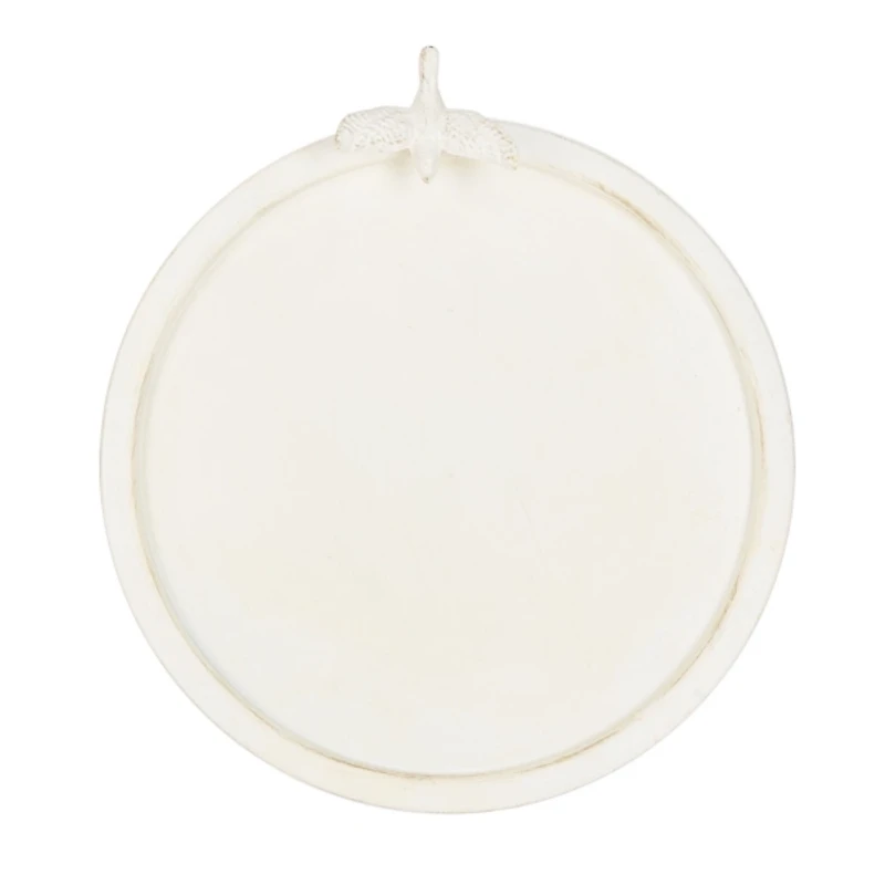 Pearl White Iron Cecile Bird Bath