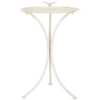 Pearl White Iron Cecile Bird Bath