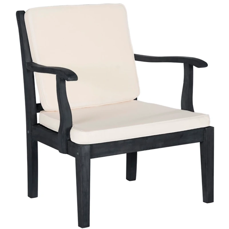 Gray Wood & Beige 4-pc. Outdoor Furniture Set