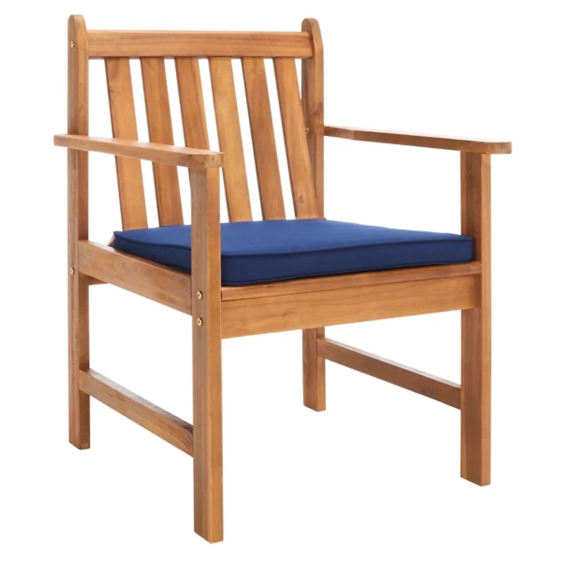 Acacia Wood & Navy 4-pc. Outdoor Furniture Set