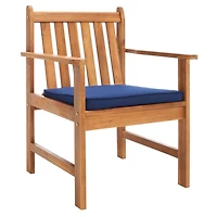 Acacia Wood & Navy 4-pc. Outdoor Furniture Set