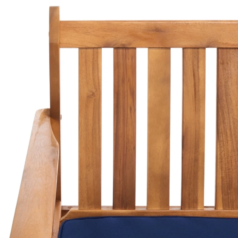 Acacia Wood & Navy 4-pc. Outdoor Furniture Set